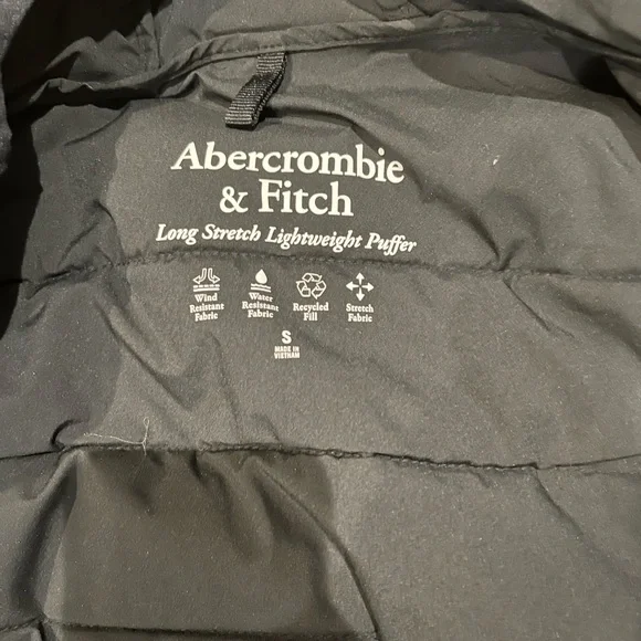 Abercrombie & Fitch Women's Black Lightweight Puffer Coat - Picture 6 of 7